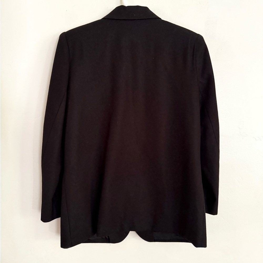 Vintage Sag Harbor 100% Wool Women's Black Blazer, Size 10 - Picture 3 of 5